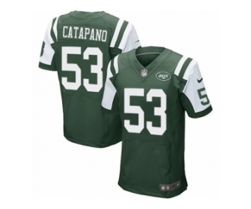 Men's Nike New York Jets #53 Mike Catapano Elite Green Team Color NFL Jersey