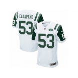 Men's Nike New York Jets #53 Mike Catapano Elite White NFL Jersey