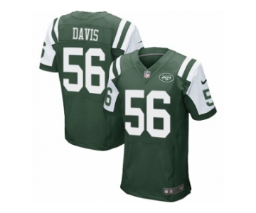 Men's Nike New York Jets #56 DeMario Davis Elite Green Team Color NFL Jersey