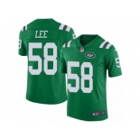 Men's Nike New York Jets #58 Darron Lee Elite Green Rush NFL Jersey