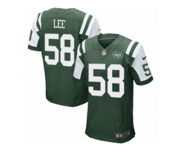 Men's Nike New York Jets #58 Darron Lee Elite Green Team Color NFL Jersey