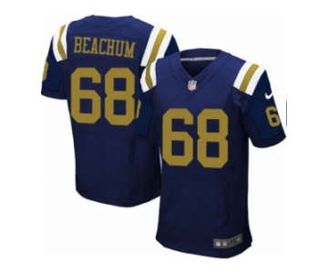 Men's Nike New York Jets #68 Kelvin Beachum Elite Navy Blue Alternate NFL Jersey