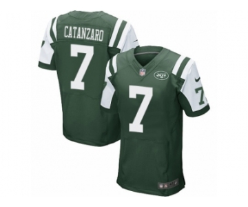 Men's Nike New York Jets #7 Chandler Catanzaro Elite Green Team Color NFL Jersey