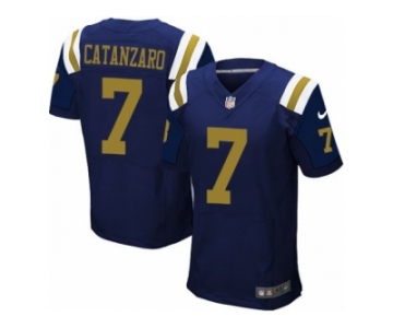 Men's Nike New York Jets #7 Chandler Catanzaro Elite Navy Blue Alternate NFL Jersey