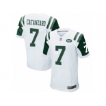 Men's Nike New York Jets #7 Chandler Catanzaro Elite White NFL Jersey