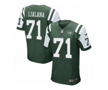 Men's Nike New York Jets #71 Ben Ijalana Elite Green Team Color NFL Jersey