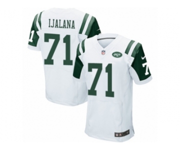 Men's Nike New York Jets #71 Ben Ijalana Elite White NFL Jersey