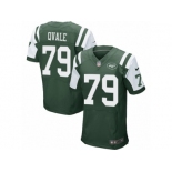 Men's Nike New York Jets #79 Brent Qvale Elite Green Team Color NFL Jersey