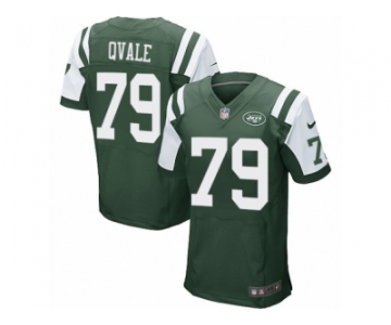 Men's Nike New York Jets #79 Brent Qvale Elite Green Team Color NFL Jersey