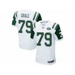 Men's Nike New York Jets #79 Brent Qvale Elite White NFL Jersey