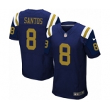 Men's Nike New York Jets #8 Cairo Santos Elite Navy Blue Alternate NFL Jersey