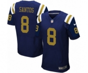 Men's Nike New York Jets #8 Cairo Santos Elite Navy Blue Alternate NFL Jersey