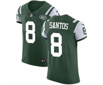 Men's Nike New York Jets #8 Cairo Santos Green Team Color Vapor Untouchable Elite Player NFL Jersey