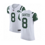 Men's Nike New York Jets #8 Cairo Santos White Vapor Untouchable Elite Player NFL Jersey