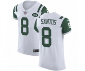 Men's Nike New York Jets #8 Cairo Santos White Vapor Untouchable Elite Player NFL Jersey