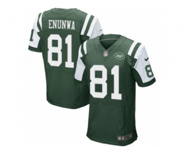 Men's Nike New York Jets #81 Quincy Enunwa Elite Green Team Color NFL Jersey