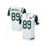 Men's Nike New York Jets #89 Jalin Marshall Elite White NFL Jersey