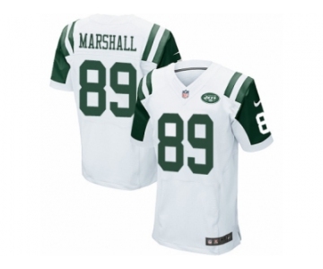 Men's Nike New York Jets #89 Jalin Marshall Elite White NFL Jersey