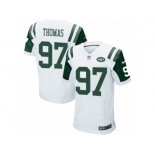 Men's Nike New York Jets #97 Lawrence Thomas Elite White NFL Jersey