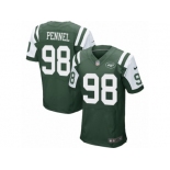 Men's Nike New York Jets #98 Mike Pennel Elite Green Team Color NFL Jersey