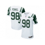 Men's Nike New York Jets #98 Mike Pennel Elite White NFL Jersey