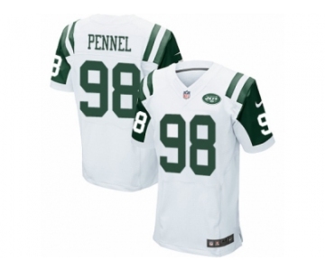 Men's Nike New York Jets #98 Mike Pennel Elite White NFL Jersey