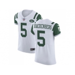 Nike New York Jets #5 Christian Hackenberg White Men Stitched NFL Vapor Untouchable Elite Jersey