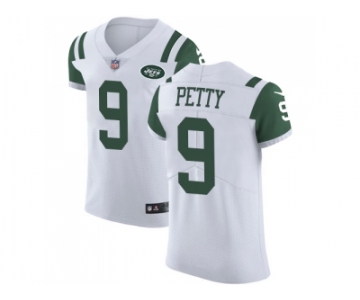 Nike New York Jets #9 Bryce Petty White Men Stitched NFL Vapor Untouchable Elite Jersey