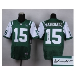 nike jerseys new york jets #15 brandon marshall green [Elite][signature]