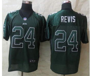 nike jerseys new york jets #24 darrelle revis green [Elite drift fashion]