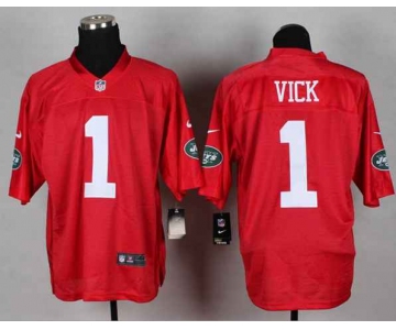 nike nfl jerseys new york jets #1 vick red[Elite]