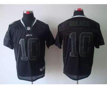 nike nfl jerseys new york jets #10 holmes black[Elite lights out]