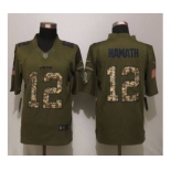 nike nfl jerseys new york jets #12 namath army green[nike Limited Salute To Service]