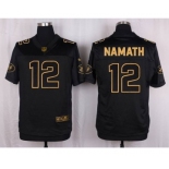 nike nfl jerseys new york jets #12 namath black gold collection[Elite]