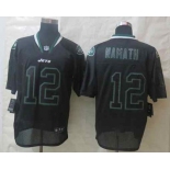 nike nfl jerseys new york jets #12 namath black[Elite lights out]