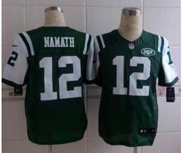 nike nfl jerseys new york jets #12 namath green[Elite]