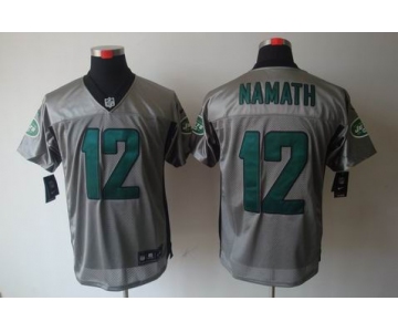 nike nfl jerseys new york jets #12 namath grey[Elite shadow]