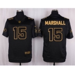 nike nfl jerseys new york jets #15 marshall black gold collection[Elite][marshall]