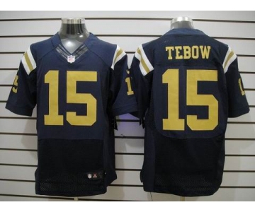 nike nfl jerseys new york jets #15 tebow dk.blue[Elite]