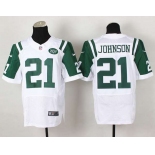 nike nfl jerseys new york jets #21 johnson white[Elite][johnson]