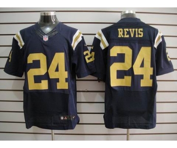 nike nfl jerseys new york jets #24 revis dk.blue[Elite]