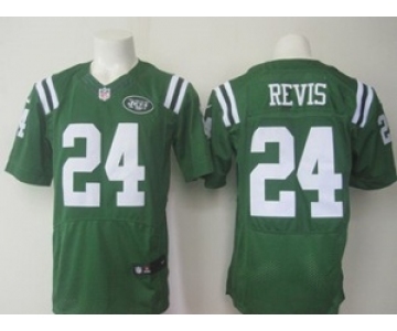 nike nfl jerseys new york jets #24 revis green[2015 Elite]