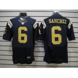 nike nfl jerseys new york jets #6 sanchez dk.blue[Elite]