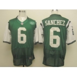 nike nfl jerseys new york jets #6 sanchez green[elite]