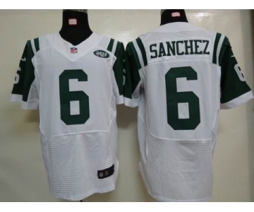 nike nfl jerseys new york jets #6 sanchez white[elite]