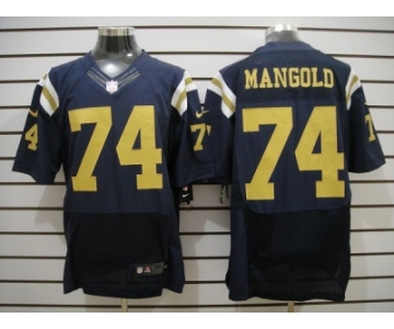 nike nfl jerseys new york jets #74 nick mangold dk blue[elite]