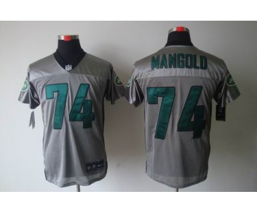 nike nfl jerseys new york jets #74 nick mangold grey[Elite shadow]