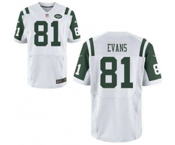 nike nfl jerseys new york jets #81 evans white[Elite][evans]