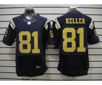 nike nfl jerseys new york jets #81 keller dk.blue[Elite]