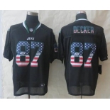 nike nfl jerseys new york jets #87 decker black[Elite USA flag fashion][decker]